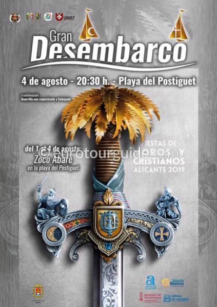 Alicante Moors & Christians Disembarkation 4th August 2019 Alicante Moors & Christians Disembarkation 4th August 2019