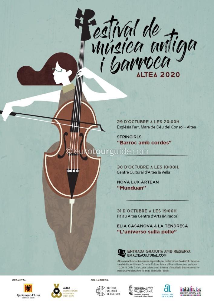 EuroTourGuide Altea Antique and Baroque Music 29th-31st October 2020