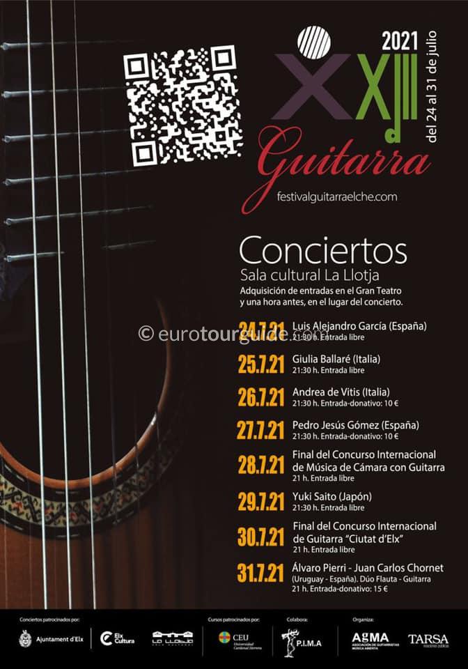 EuroTourGuide Elche 23rd Guitar Festival 24th-30th July 2021 EuroTourGuide Elche 23rd Guitar Festival 24th-30th July 2021