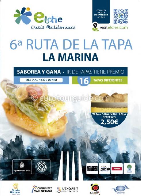 VI Ruta de la Tapa La Marina 2019 La Marina 6th Tapas Route 7th-16th June 2019