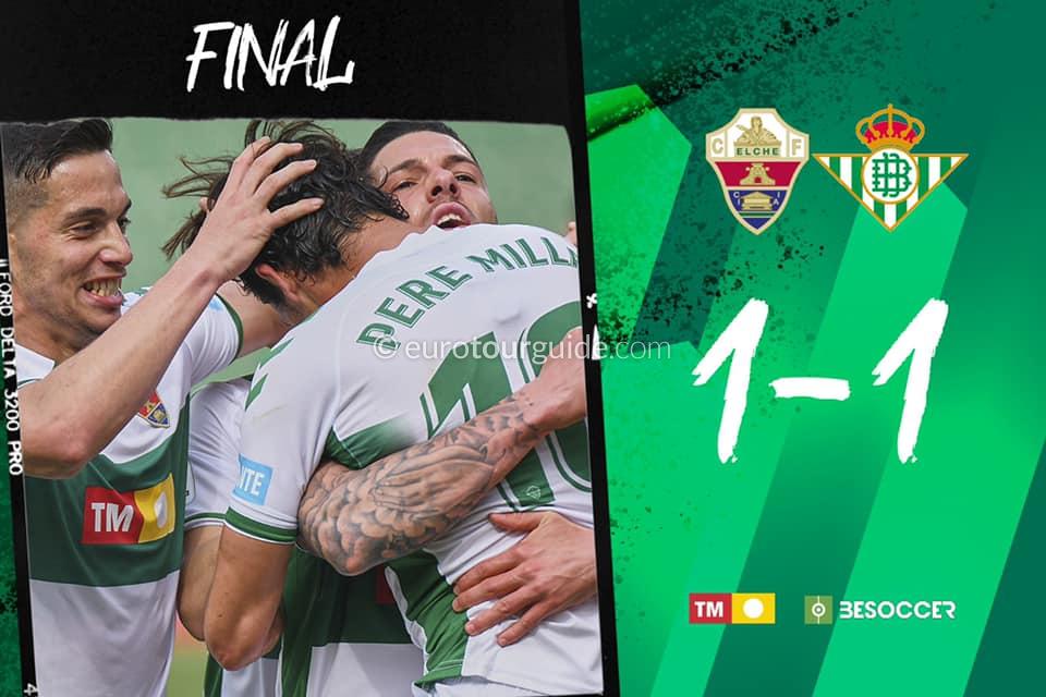 EuroTourGuide CoachTours Match Report Elche CF v Real Betis 4th April 2021 EuroTourGuide CoachTours Match Report Elche CF v Real Betis 4th April 2021