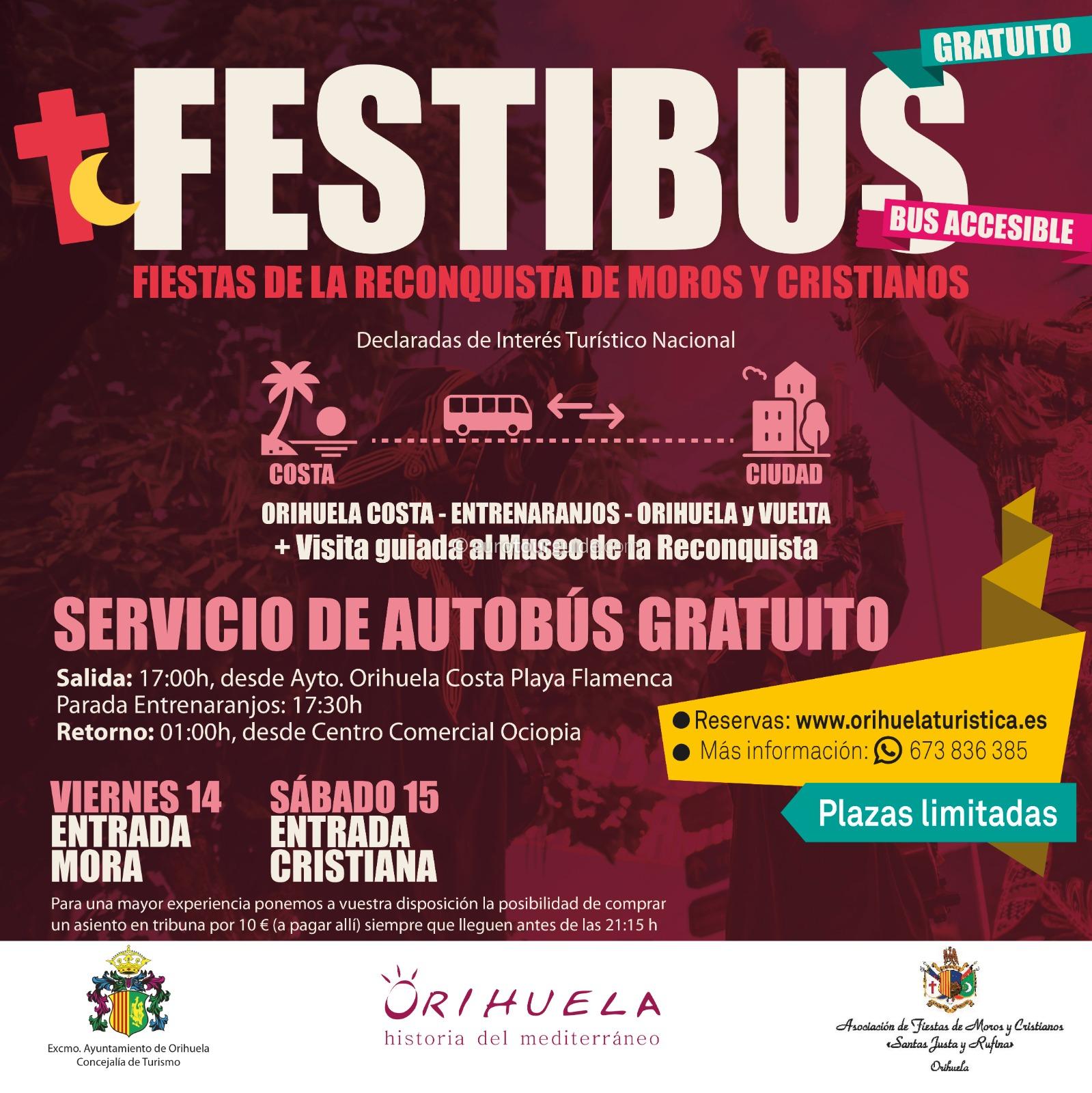 EuroTourGuide Orihuela Free Town Hall Bus Moors & Christians Fiesta EuroTourGuide Orihuela Free Town Hall Bus Moors & Christians Fiesta