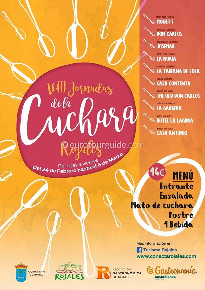 VIII Jornadas Gastronomicas de la Cuchara de Rojales Rojales 8th Spoon Gastronomy 24th February - 6th March 2020